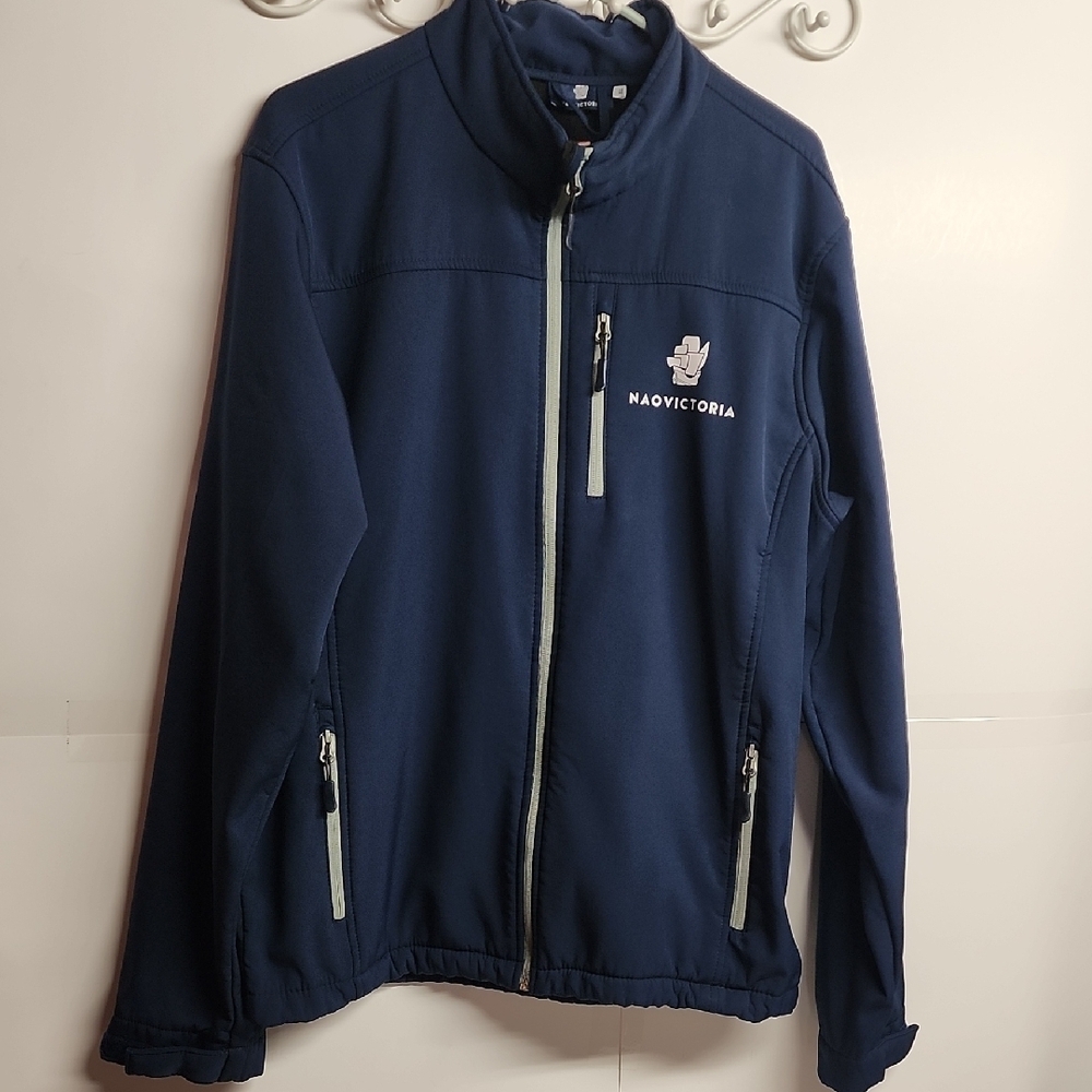 Naovictoria Navy Blue XL Softshell Warm Jacket Spanish Flag Embroidered On Back